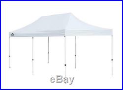 10' x 20' White Pop Up Canopy Polyester UV Protection Outdoor Sport Shelter
