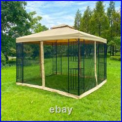 10x10Ft Outdoor Patio Gazebo Canopy Tent Ventilated Double Roof Mosquito Net