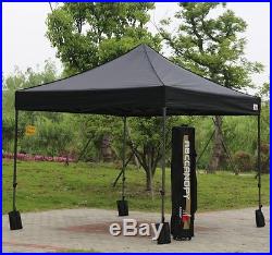 10x10 Black Commercial Instant Pop Up Canopy Party Tent Shelter 100% waterproof