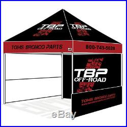 10x10 Commercial Custom Logo Printed Pop Up Canopy Show Tent withSide Zipper Walls