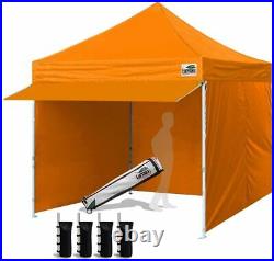 10x10 EZ POP Up CANOPY Commercial Party Tent WithEnclosure Side Walls + Awning