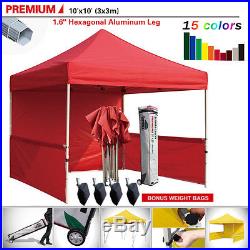 10x10 EZ Pop Up Canopy Commercial Outdoor Market Gazebo Tent Trade Show Booth