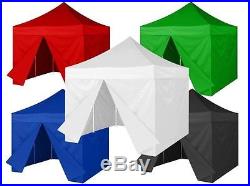 10x10 Ez Pop Up Canopy Instant Vendor Commercial Patio Gazebo Tent +4 Side Walls