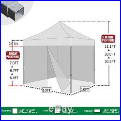 10x10 Ez Pop Up Canopy Outdoor Tent WithEnclosure Mesh Sidewalls Mosquito Netting