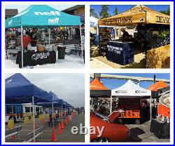 10x10 Ez Pop Up Shade Canopy Instant Shelter Tent With Zipper Walls&Roller Bag