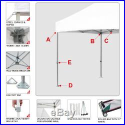 10x10 Fair Folding Instant Gazebo Ez Pop Up Canopy Outdoor Party Tent+Weight bag