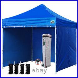 10x10 Outdoor Waterproof Tent EZ Pop Up Canopy Gazebo with4 Zipper Side Walls
