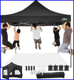 10x10 Pop Up Canopy Tent with 4 sidewalls Commercial Heavy Duty Canopy UPF