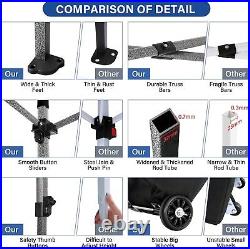 10x10 Pop Up Canopy Tent with 4 sidewalls Commercial Heavy Duty Canopy UPF