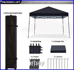 10x10 Pop up Outdoor Canopy Tent, Black