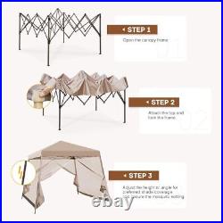 10x10 Slant Leg Pop Up Canopy Tent withMosquito Netting 64 Square Feet of Sh