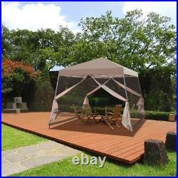 10x10 Slant Leg Pop Up Canopy Tent withMosquito Netting 64 Square Feet of Sh