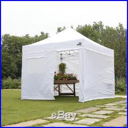 10x10 Waterproof EZ Pop Up Canopy Outdoor Gazebo Shade Tent with4 Zip Side Walls