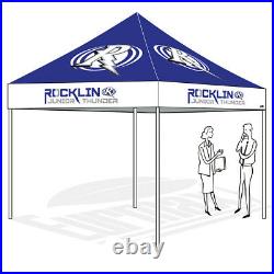 10x10ft Custom LOGO Graphics Printed Ez Pop Up Canopy Instant Commercial Tent