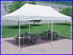 10x20 Canopy Outdoor EZ Pop Up Gazebo Party Wedding Shelter Instant Tent White