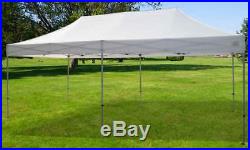 10x20 Canopy Outdoor EZ Pop Up Gazebo Party Wedding Shelter Instant Tent White