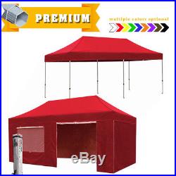 10x20 Ez Pop Up Canopy Outdoor Weeding Party Tent Shelter WithN Zipper Side Walls