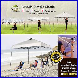 11' x 11' Base 9' x 9' Top Instant Pop Up Canopy withCarry Bag, White (Open Box)