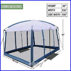 11' x 9' Pop-Up Screen House Tent Portable Screen Canopy Shelter Camping Blue US