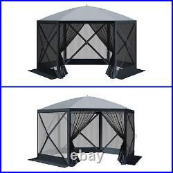 12'x12' Patio Canopy Camping Glamping Instant Room Pop Up Tent Sun Shade Shelter