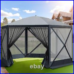 12'x12' Patio Canopy Camping Glamping Instant Room Pop Up Tent Sun Shade Shelter