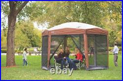 12 x 10 Back HomeT Instant Setup Canopy Sun Shelter Screen House, 1 Room, Brown