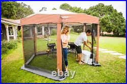 12 x 10 Back HomeT Instant Setup Canopy Sun Shelter Screen House, 1 Room, Brown