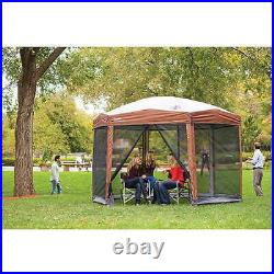 12 x 10 Back Home Instant Setup Canopy Sun Shelter Screen House 1 Room Brown