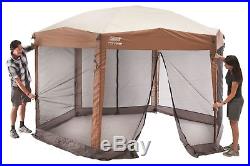 12 x 10 Ft Instant Pop Up Outdoor Yard Camping Hex Bug Screen Gazebo Canopy Tent