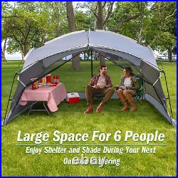 12x10 Pop Up Canopy Tent Sun Shade Gazebo Shelter Mosquito Net for Camping