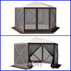 12x10ft Canopy Outdoor Patio Pop Up Tent Sun Shade Shelter Camping Glamping
