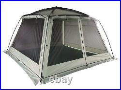 12x12 Ft Screen Tent With Full Roll Down Rain Flaps 4-sides Fine No-see-um Mesh