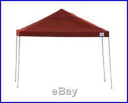 12x12 Straight Leg Pop-up Canopy, Red Cover, Black Roller Bag