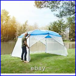 13'x9' Screen House Outdoor UV Protection Screen House Tent with 1 Large Room Blue