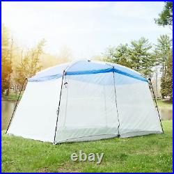 13'x9' Screen House Outdoor UV Protection Screen House Tent with 1 Large Room Blue