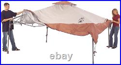 13 x 13-Feet Coleman Canopy UVGuard Tent Sun Shelter with Instant Setup, Khaki