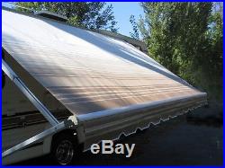 16' RV Awning Replacement Fabric for A&E, Dometic (15'3) Mojave Brown