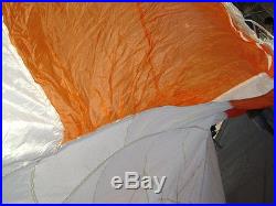 24' Diameter White and Orange Circular Parachute Canopy (No Holes/Lines)