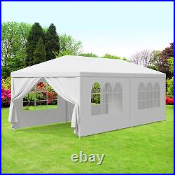 2PCS 10 x 20' Gazebo Party Tent with 6 Side Walls Wedding Canopy Cater Events