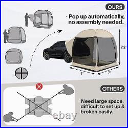 2-IN-1 Pop Up Gatetail Tent SUV Tent Car Tent Outdoor Camping Portable Gazebo