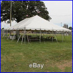 30x45 White Vinyl Classic Pole Tent for Wedding Outdoor Event Party Catering