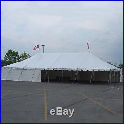 30x60 White Vinyl Classic Pole Tent for Wedding Outdoor Event Party Catering