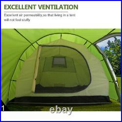 3-4 Person Family Camping Tent Tunnel Cabin Waterproof Shelter Hiking Travelling