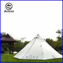 3-4 Person Ultralight Outdoor Camping Teepee 20D Silnylon Pyramid Tent Rodless