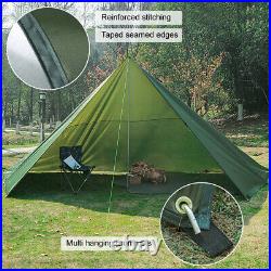 3x6m Awning Waterproof Tarp Tent Shade with Pole Folding Camping Canopy M2C0
