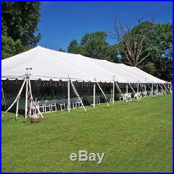 40x120 White Vinyl Classic Pole Tent for Wedding Outdoor Event Party Catering