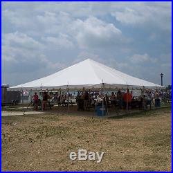 40x40 White Vinyl Classic Pole Tent for Wedding Outdoor Event Party Catering