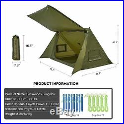 4Season Tent Ultralight Shelter Bushcrafters Survivalists Camping Hunting Hiking