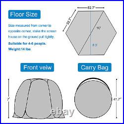 4-10Person Pop Up Tent Outdoor Cabin Waterproof Family Portable Camp Shelter