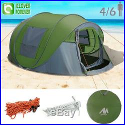 4-6 Person Instant Pop Up Tent Family Waterproof Backpacking Hiking Camping Tent